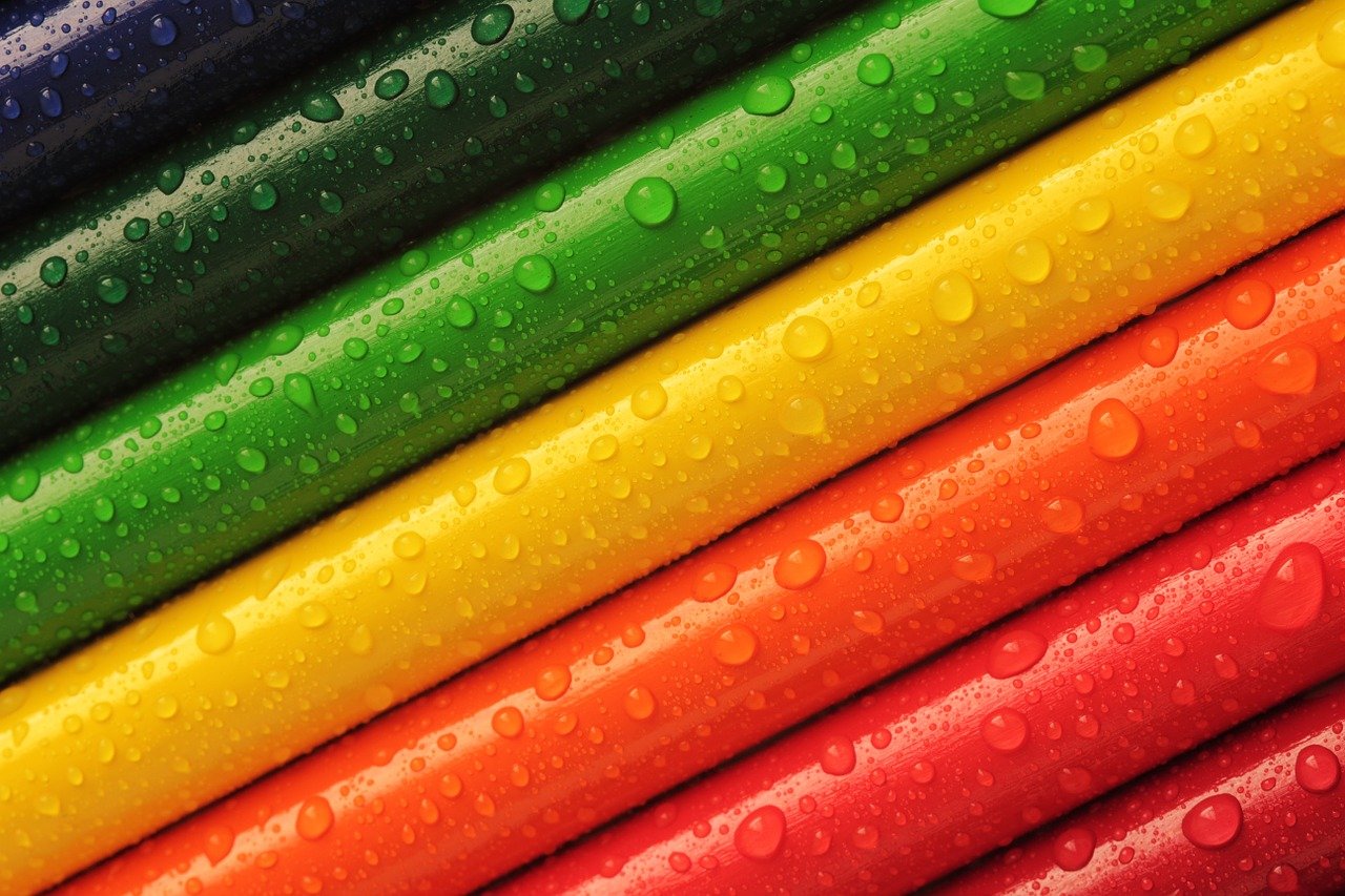 pencils, rainbow, crayons